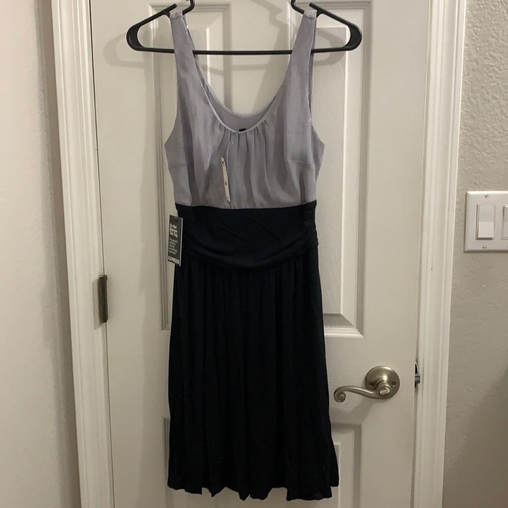 NWT black and grey Express dress